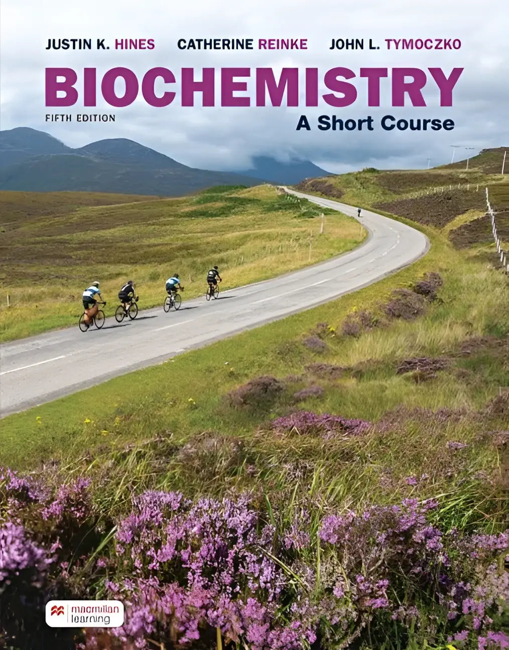 De cover van het vijfde editie leerboek biochemistry a short course door justin k voor een kortlopende cursus biochemie