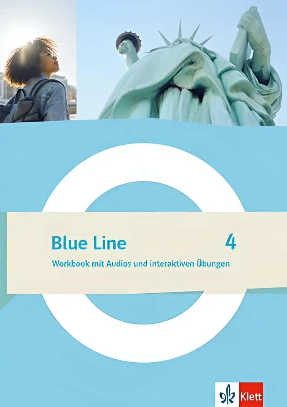 Blue line 4 workbook mit audios und interaktiven übungen von klett für klasse 8 in blau