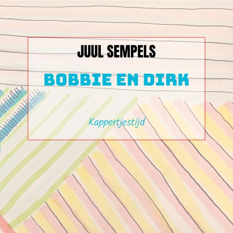 De cover van het geïllustreerde kinderboek bobbie en dirk door juul sempels met zachte pasteltinten voor jonge lezers