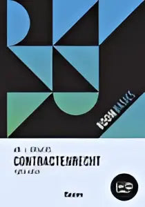 Moderne contactlenshouder met zwart en teal geometrisch patroon voor boom basics contractenrecht productlijn