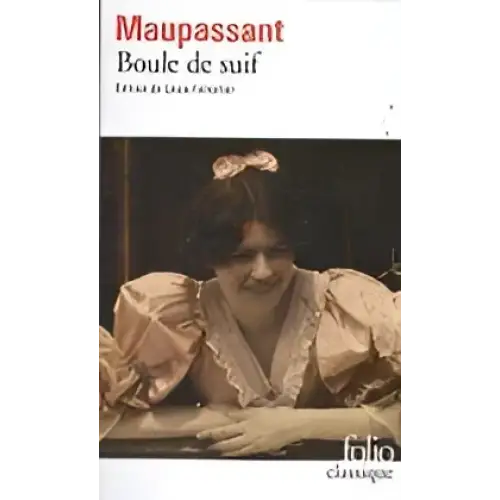 Boekomslag met vrouw voor Boule de Suif Folio Classique, klassieke literatuur