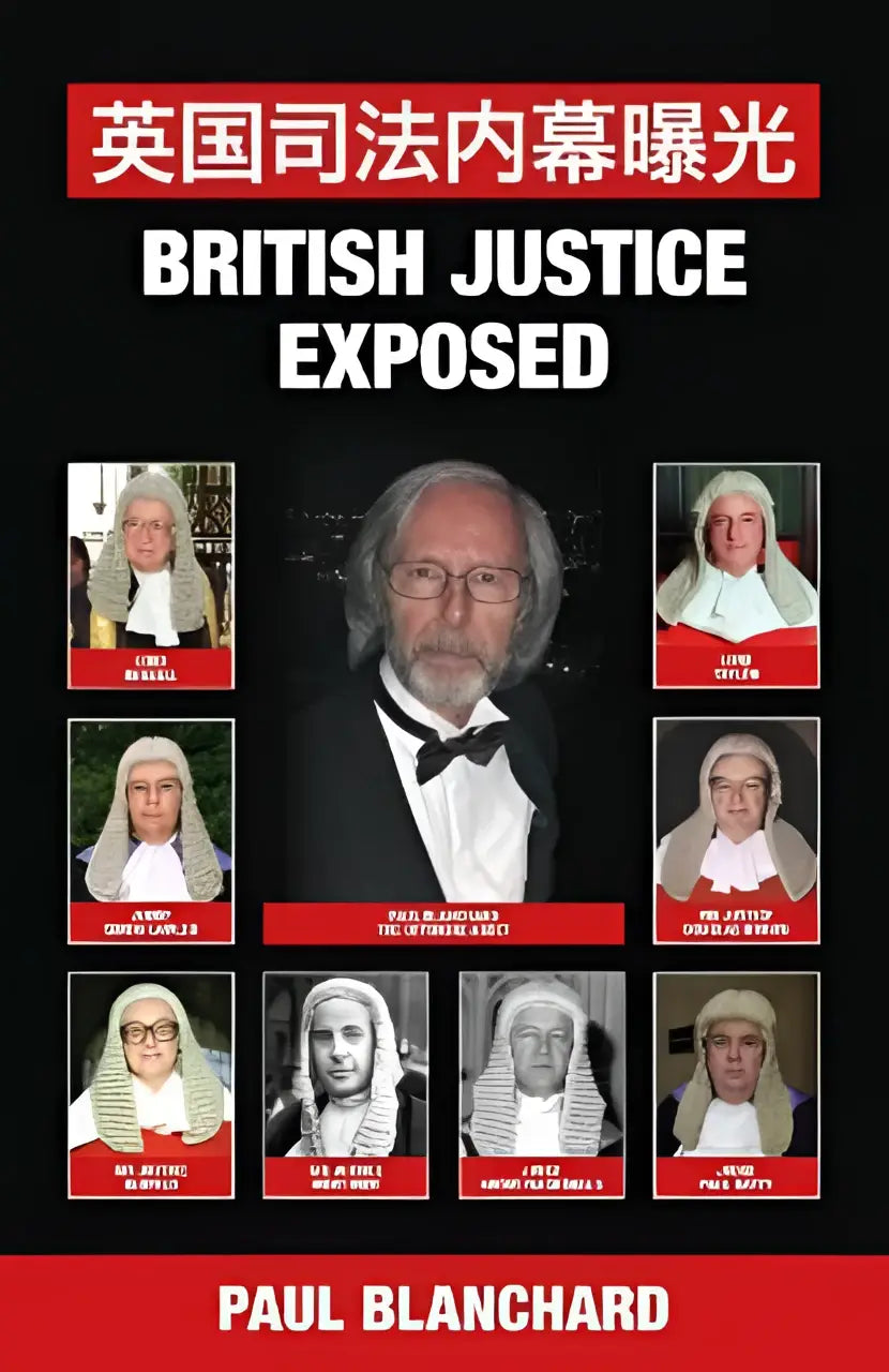 Black and white photograph of paul blanchard in formal tuxedo for british justice exposed simplified chinese edition