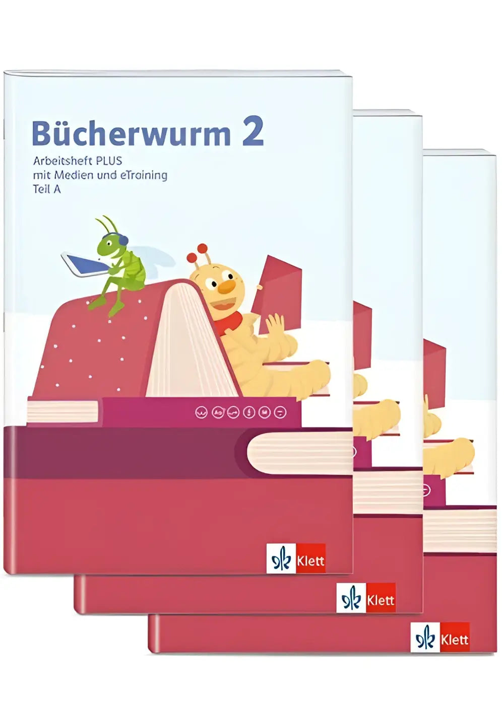 Rood en wit bücherwurm 2 arbeitsheft plus mit medien en etraining voor klasse 2 van klett
