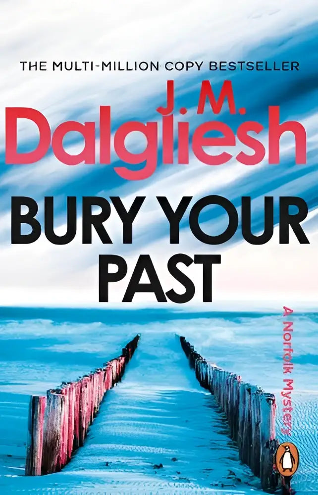 De boekcover van bury your past door j.m. toont een minimalistisch ontwerp voor het boek bury your past
