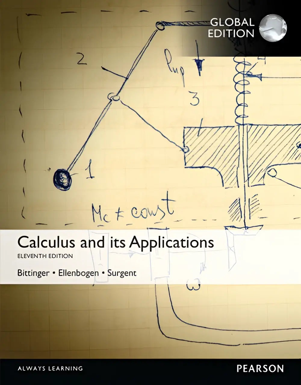 De cover van calculus and its applications, global edition, elfde editie door bittinger, ellenbogen en surgent, studieboek calculus and its