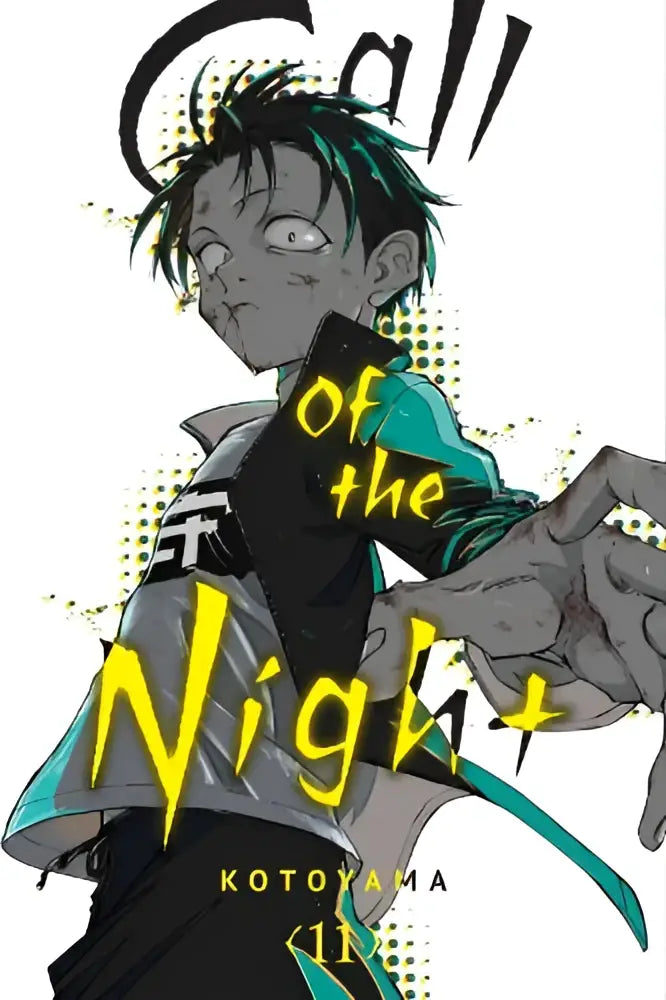 De cover van call of the night vol 11 met een gestileerd animepersonage met groen haar en zwartgrijze kleding