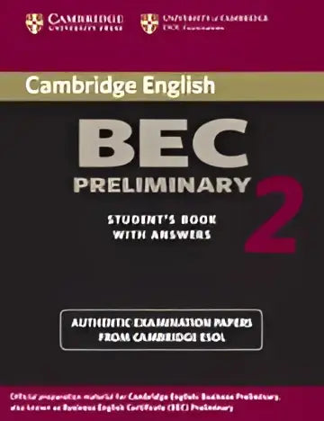 Cambridge bec preliminary 2 student’s book + answers - cambridge bec preliminary 2 student’s book + answers - boek