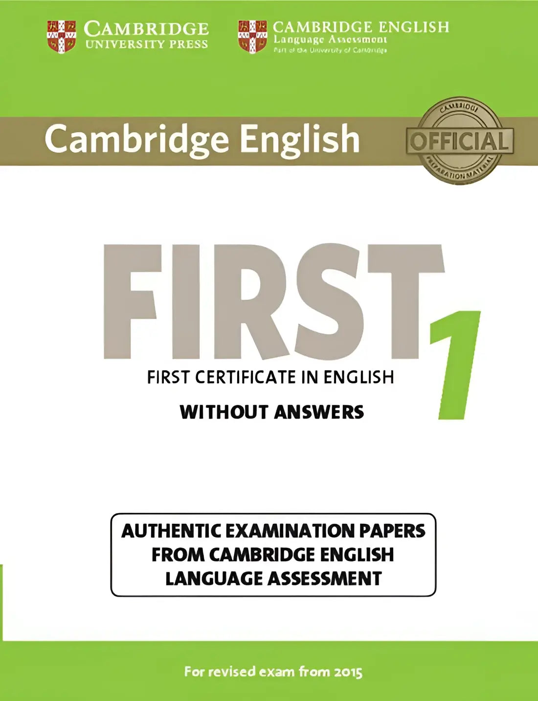 Cambridge english first for revised exam from 2015 student’s book without answers - cambridge english first for revised