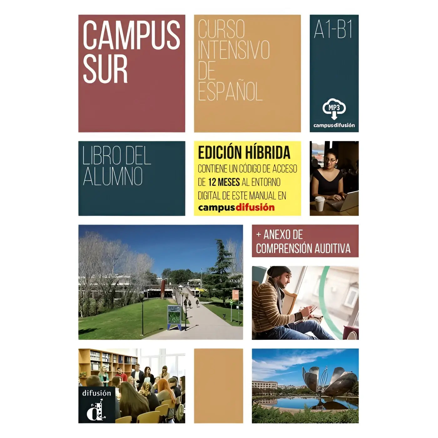 Campus sur a1-b1 hybride editie intensive spaanstalige cursusboek met 12 maanden digitale toegang