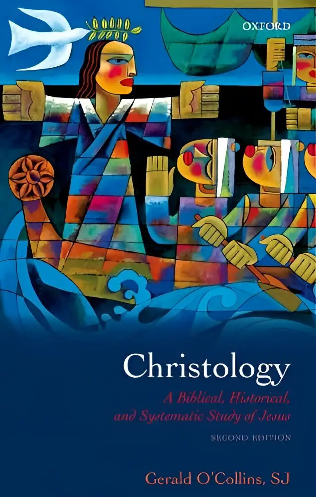 De boekomslag van christology door gerald o’collins toont een blauwe en gouden figuur in systematische christologie