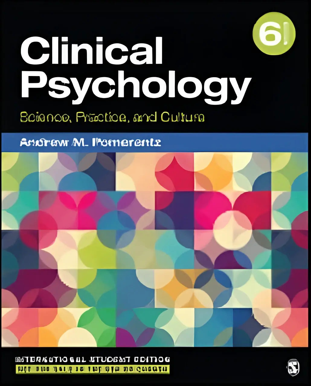 Klinische psychologie internationale studenteneditie boek met levendig kleurenpatroon en focus op diversiteit en praktijk