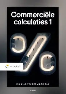 Zwarte en witte boekomslag commerciële calculaties met gestileerd procentteken door john smal voor communicatiekunde algemeen