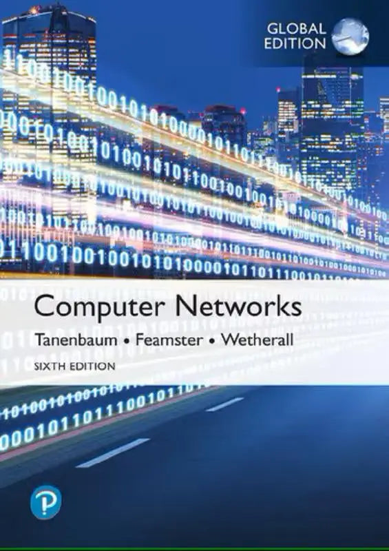 Cover van het zesde editie boek computer networks global door tanenbaum feamster en wetherall behandelt fysieke laag