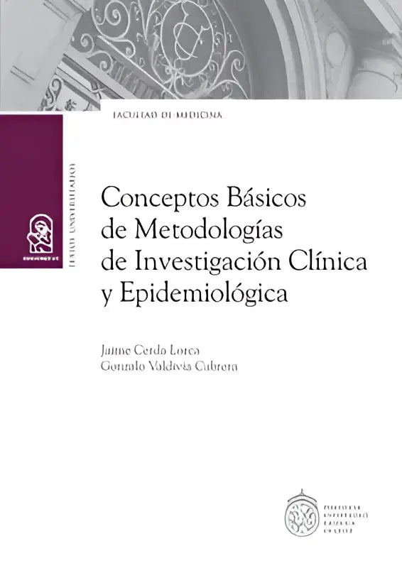 De boekcover van concepten básicos de metodologías de investigación clínica y epidemiológica met auteurs jaime cerdá lloca en gonzalo valdés cabrera