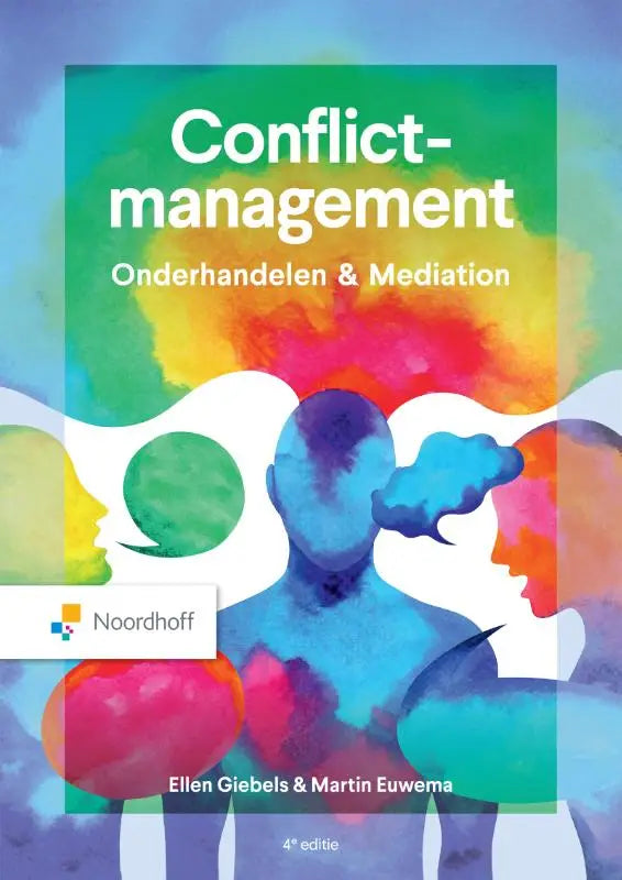 De cover van het boek conflictmanagement 4e editie door ellen giebels en martin euwema, uitgegeven door noordhoff