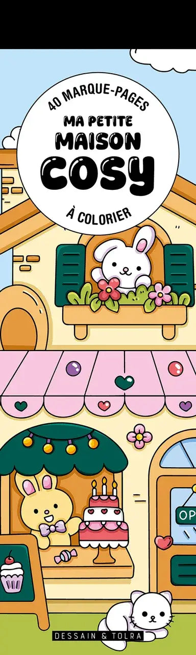 Een charmant geïllustreerd kleurboek cosy ma petite maison met een schattig wit konijn voor nederlandstalige kinderen