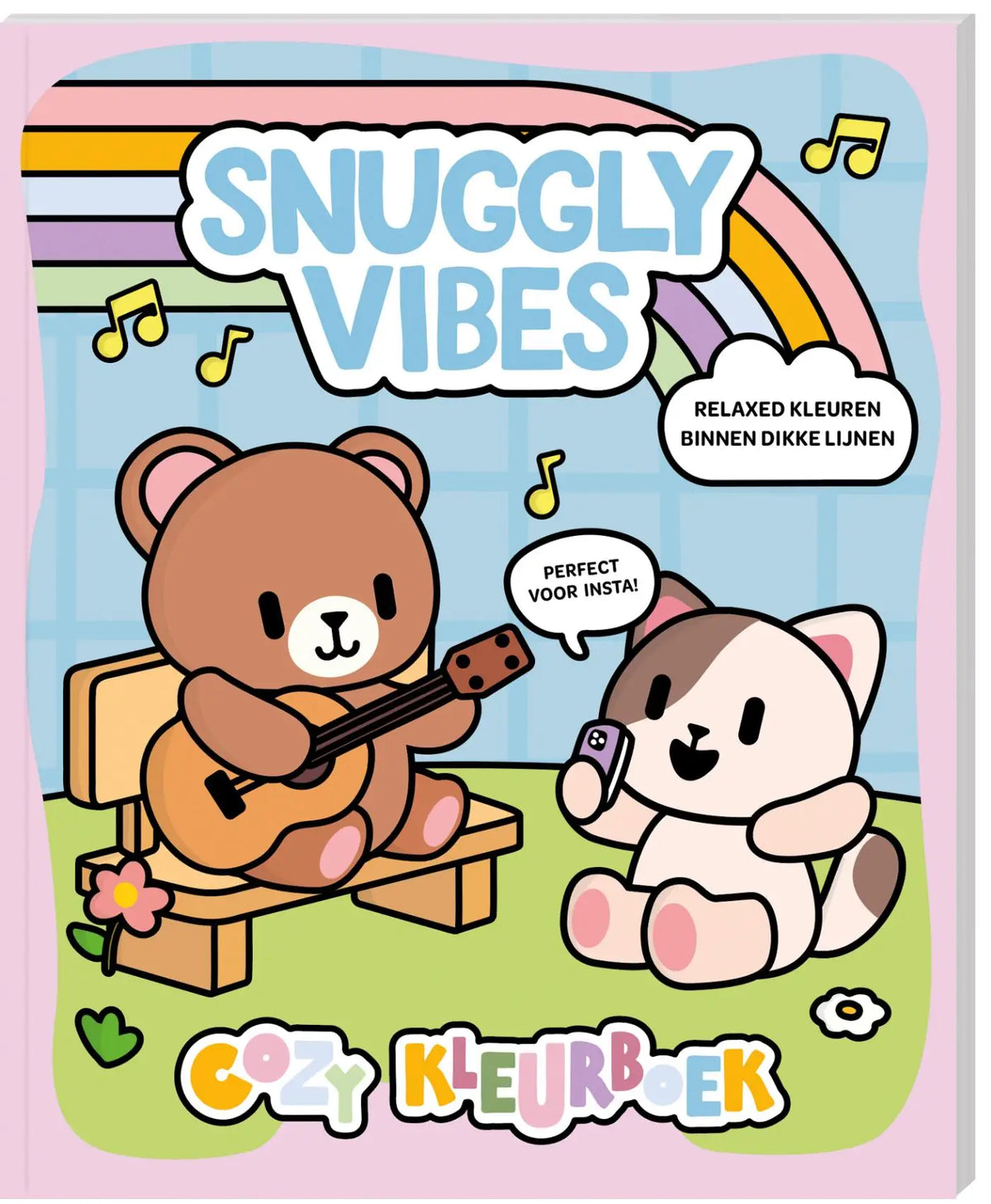 Cozy kleurboek snuggly vibes met zachte pastelkleuren en schattige beren en katten voor ontspanning volwassenen