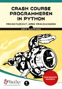 Illustratie van een cartoonachtige zwart-wit auto met grote wielen voor crash course programmeren in python