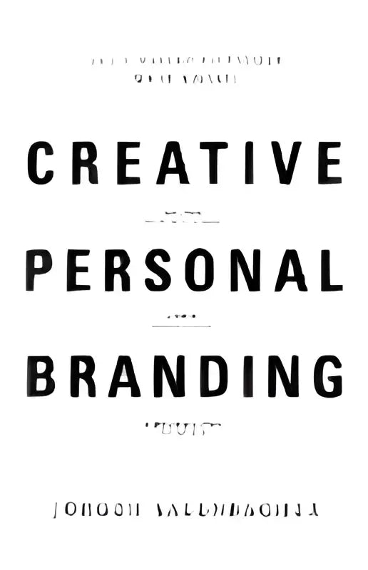 Product creative personal branding toont zwarte schreefloze tekst op witte achtergrond als strategie bevestigen wat volgt