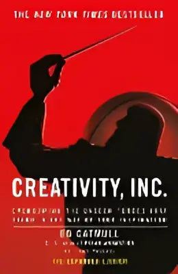 Boekomslag van Creativity, inc. met vet zwarte tekst op een felrode achtergrond, gids voor zakelijk succes door de oprichter van Pixar