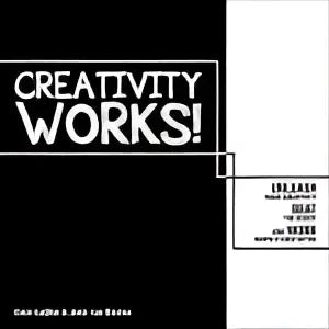 Black and white creativity works poster with bold text by coen luijten from bis publishers on clean background