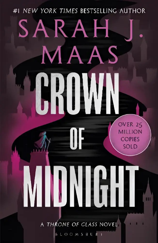 De boekcover van crown of midnight van sarah j toont een sunday times best-selling fantasyroman van de #1 auteur