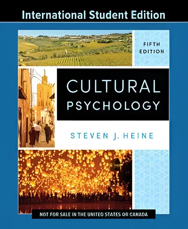 De vijfde editie internationale studentuitgave van cultural psychology door steven j voor culturele psychologie studie