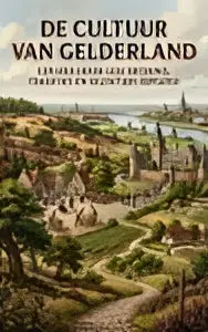 Boek de cultuur van gelderland met illustratieve cover toont een landschap en behandelt eigentijds erfgoed