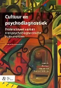Boekcover van cultuur en psychodiagnostiek met abstracte oranje gele achtergrond voor psychologie algemeen door bsl media