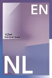 De dale groot woordenboek nederlands-engels voor school met minimalistisch design en witte letters en en nl op zachte kleurverloop achtergrond