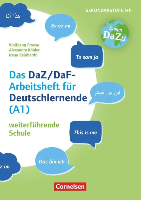 Groen werkboek das bin ich a1 print door cornelsen met blauwe spraakballonnen voor duitslerenenden