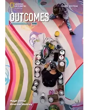 Outcomes Intermediate Student’s Book + Spark, National Geographic textbook met regenboogstrepen kaft