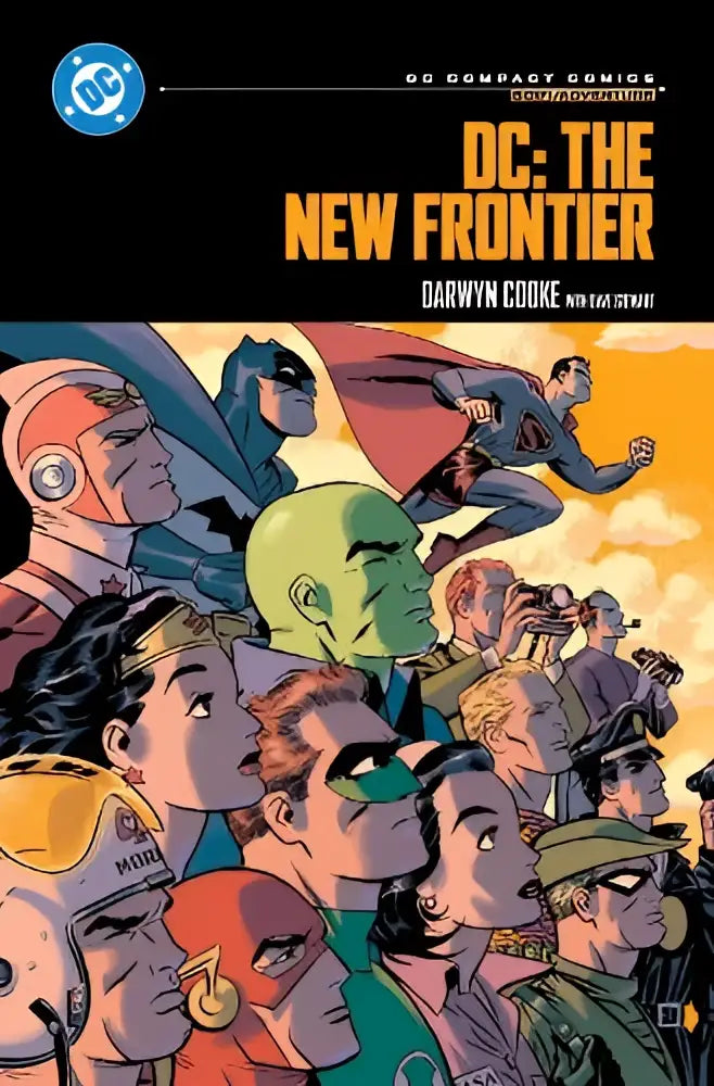 Dc the new frontier compact comics edition comicboek met dynamische illustraties van iconische superhelden in levendige kleuren
