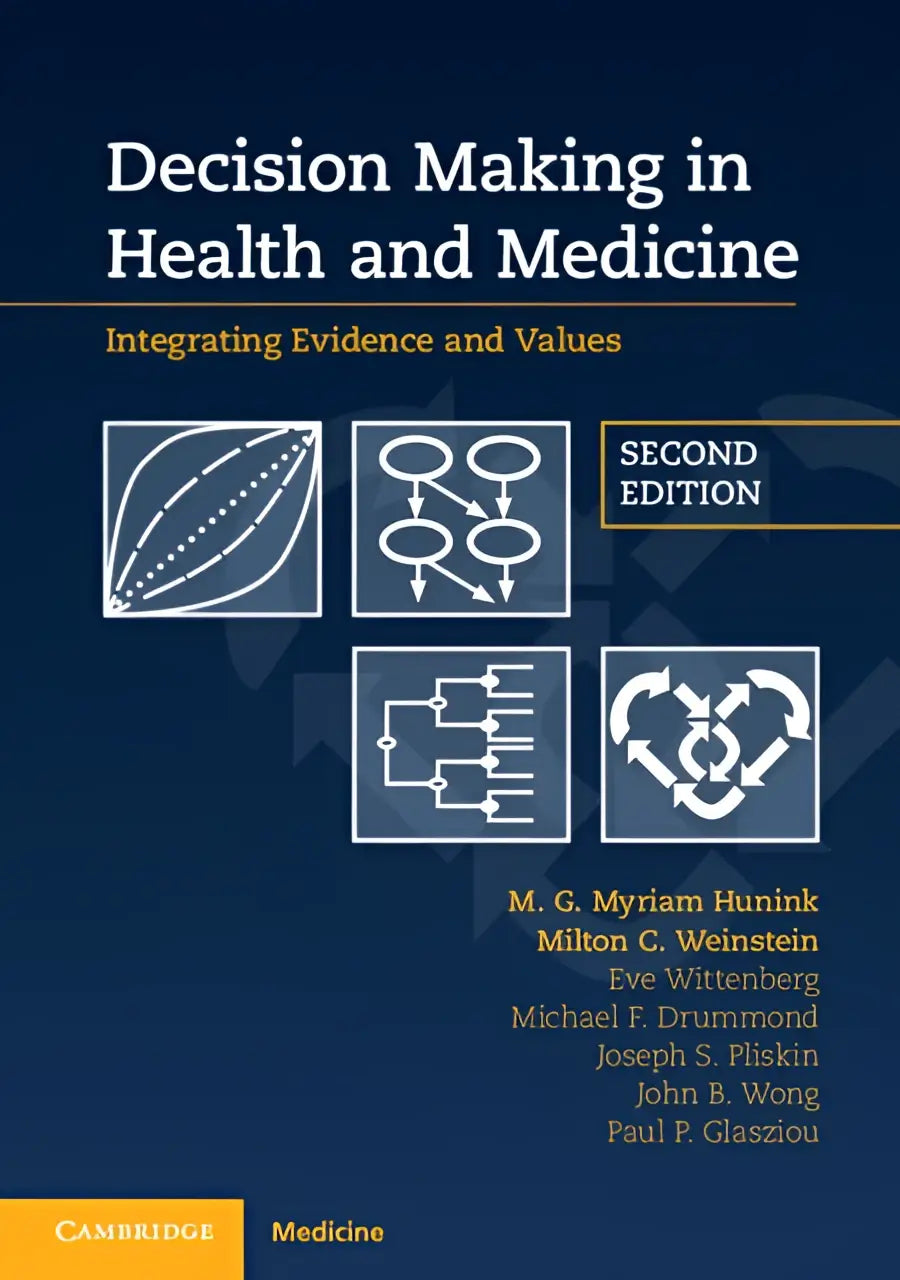 De boekcover van decision making in health and medicine tweede editie door cambridge university press over medische decision making
