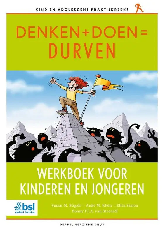 Bright green werkboek denken plus doen gelijk durven voor jonge lezers met kind en monsters op de cover