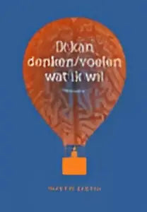 Een warme oranje heteluchtballon met een gedrukt denken voelen citaat en decoratief patroon voor psychologie algemeen door pearson benelux