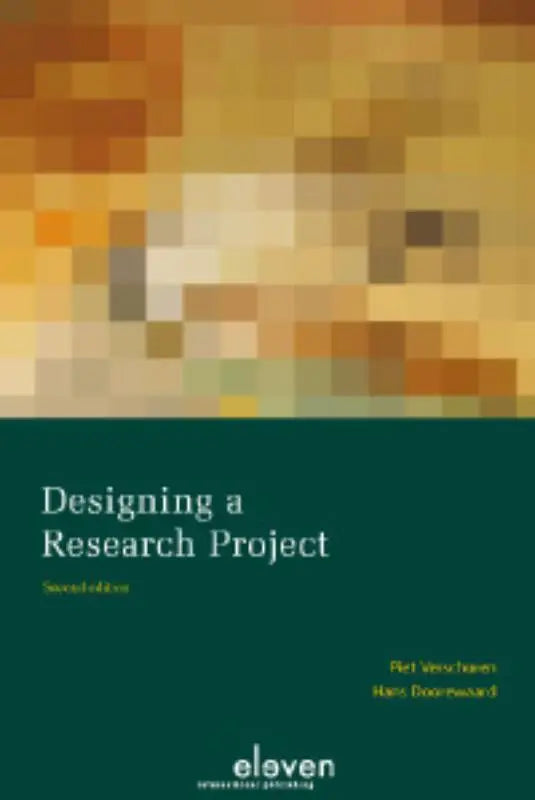 Cover van het boek designing a research project tweede editie door piet verhoeven en hans drieschard gericht op research project