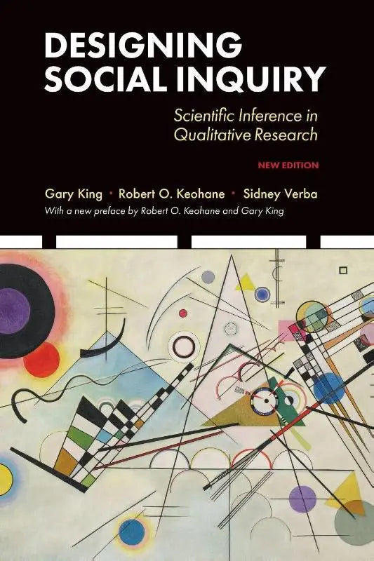 De boekcover voor designing social inquiry nieuwe editie toont een abstract geometrisch ontwerp met kleurrijke cirkels