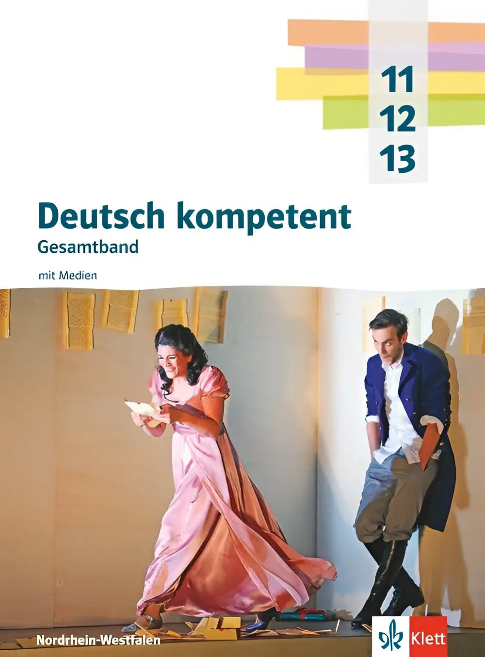 Cover van het deutsch kompetent schulbuch met medien 11-13 voor gymnasium noordrhein-westfalen g9