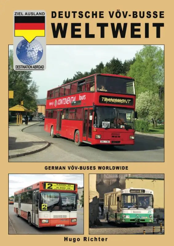 Rood dubbeldekkerbus met transmont branding en continental tours bord in deutsche vÖv-busse wereldwijd collectie