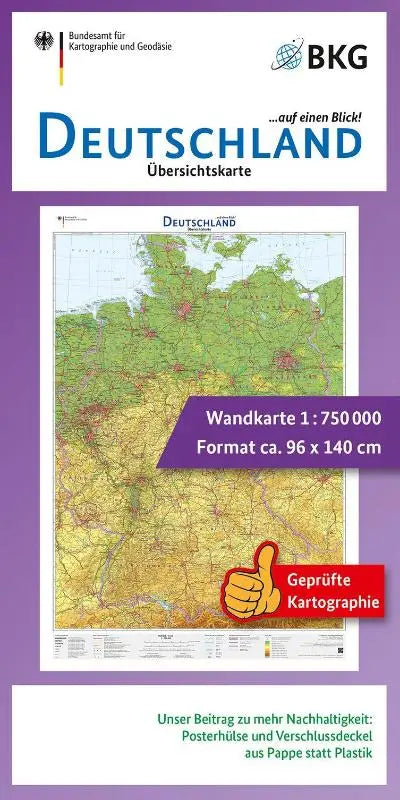 Deutschland auf einen Blick! Übersichtskarte 1:750 000 - Übersichtskarte 1:750 000