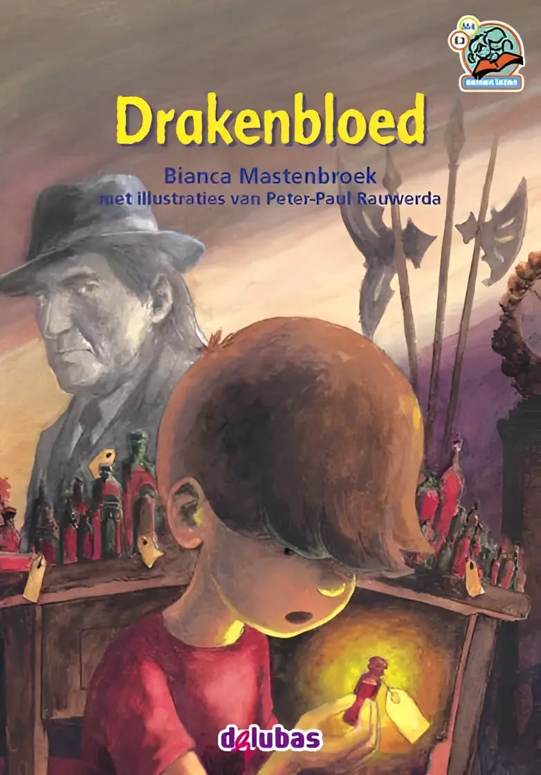 De kleurrijke kinderboekcover van drakenbloed door bianca mastenbroek en peter-paul rauwerda