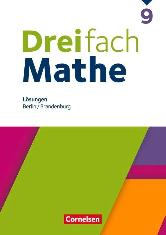 De cover van dreifach mathe 9 solutionsboek voor berlin und brandenburg met oplossingen voor het schoolboek