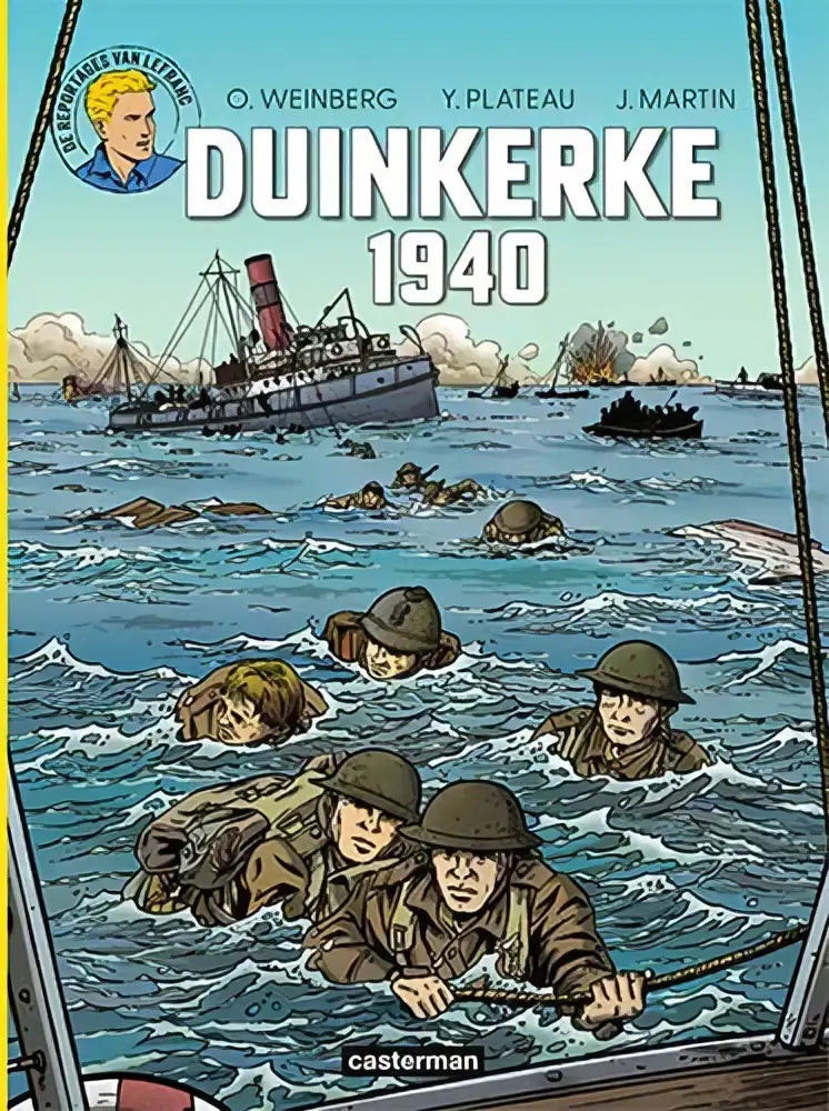 De cover van de stripboek duinkerke 1940 door patrick odonne en jacques martin in de strips algemeen collectie