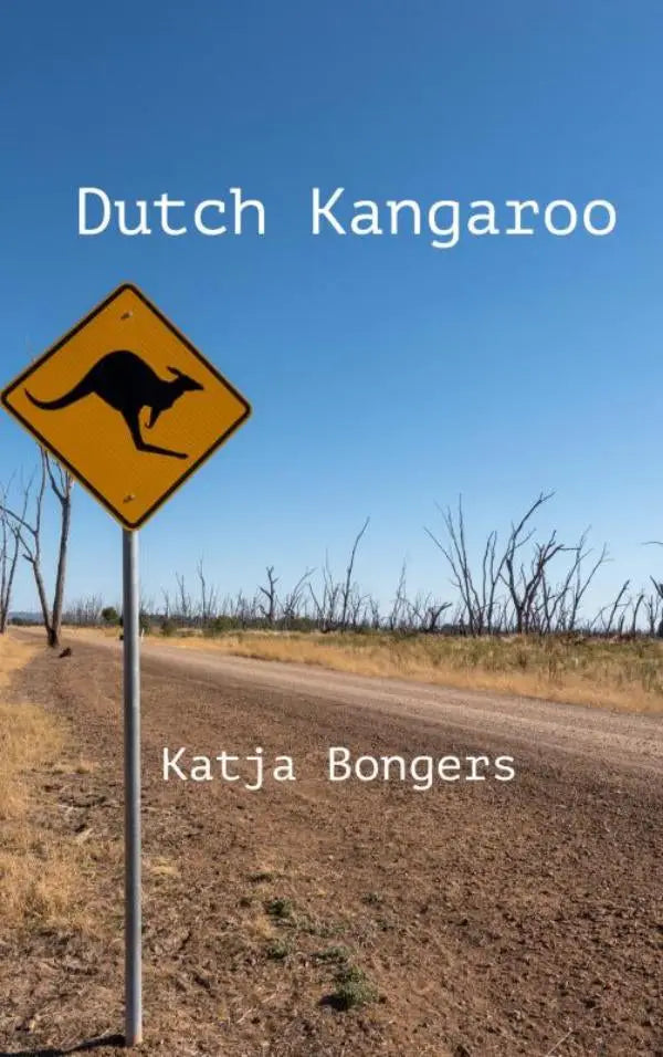 Yellow diamond-shaped road sign with black kangaroo silhouette symbolizing actions and reactions in dutch kangaroo tale
