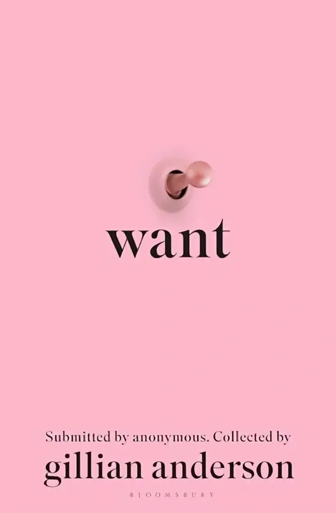 A metallic pushpin with a pearl head on a minimalist pink background for want dyslexia-friendly edition with gillian anderson