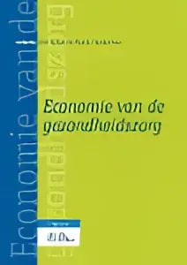Boekcover van economie van de gezondheidszorg in limegroen met zwarte tekst en bsl media logo onderaan zichtbaar