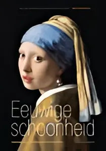 A elegant blue silk headscarf worn by a woman with an updo, featured in eeuwige schoonheid by uitgeverij unieboek