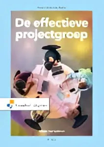 De cover van het boek effectieve projectgroep van klaas schermer toont een abstracte illustratie met zwart-witte figuren