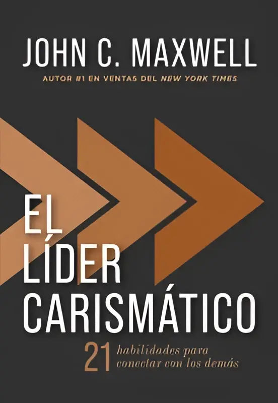De donkergrijze boekcover van el lider carismatico toont gedurfde witte tekst over conectar con los demas